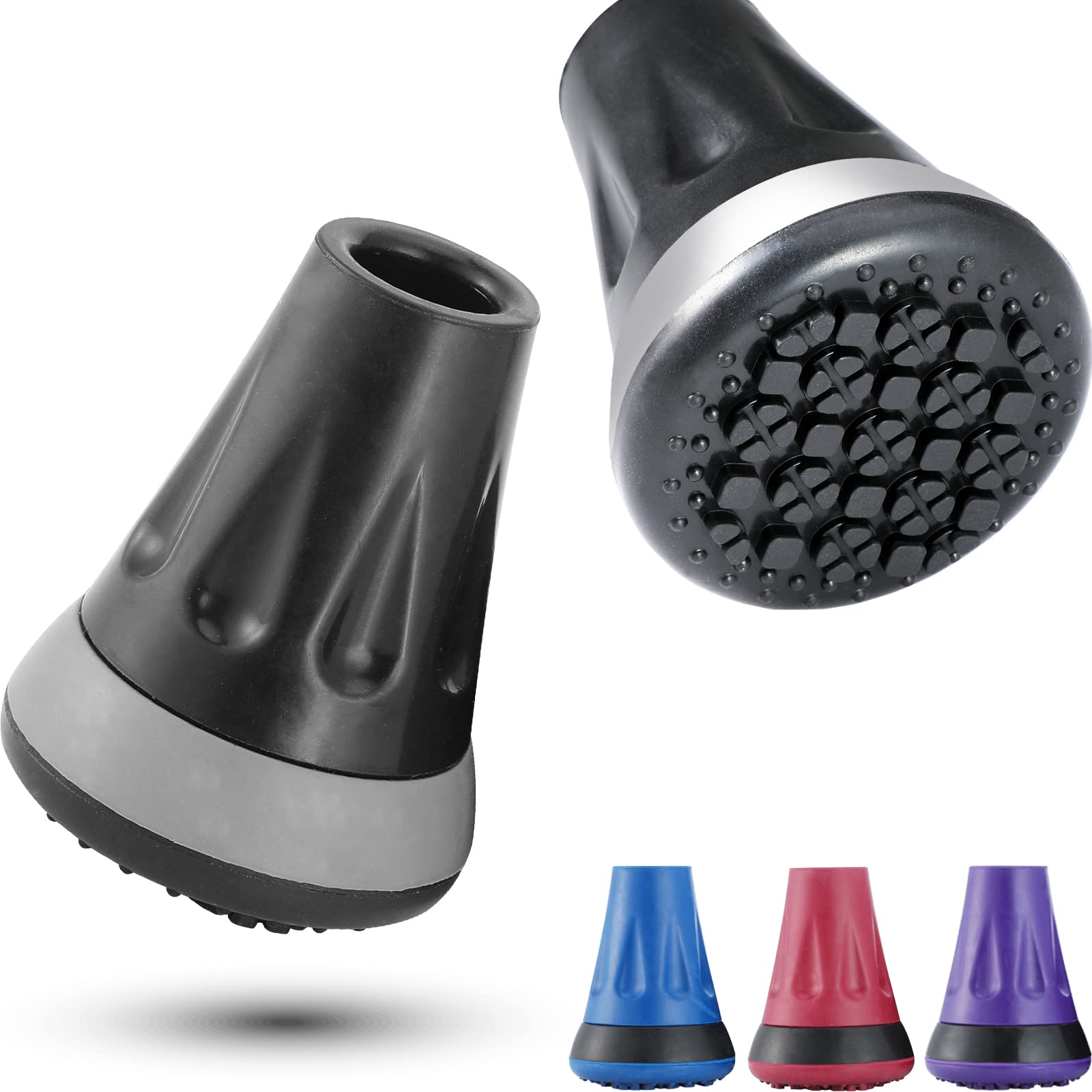 Amazon | すべての地形の杖の先端 - 19MM杖先ゴム - 杖先替えゴム - 2